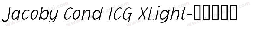 Jacoby Cond ICG XLight字体转换